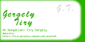 gergely tiry business card